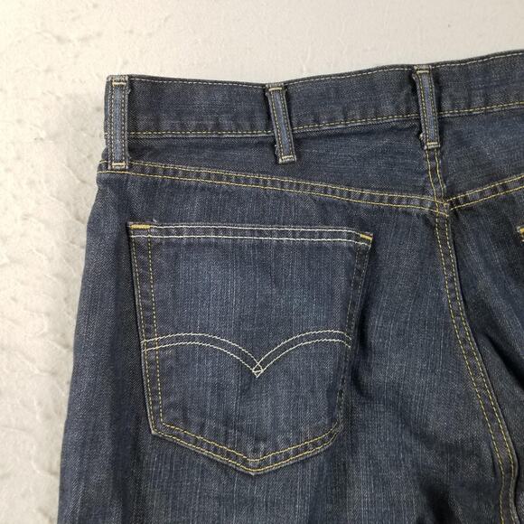 Levis 559 Jeans Mens 38x30 Dark Wash Blue Relaxed Straight Leg Denim 5 Pocket - Picture 6 of 12